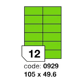 Speciální papír Samolepící etikety Rayfilm Office 105x49,6 mm 100 archů, fluo zelená, R0130.0929