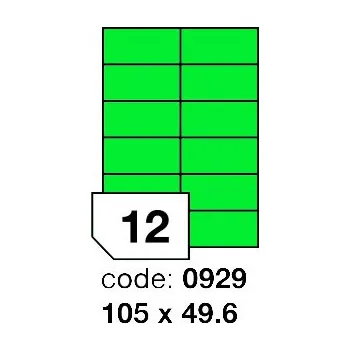 Kancelářské potřeby Samolepící etikety Rayfilm Office 105x49,6 mm 100 archů, matně zelená, R0120.0929