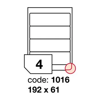 Samolepící etiketa Samolepící etikety Rayfilm Office 192x61 mm 100 archů, laser, R0119.1016