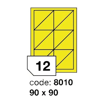 Samolepící etiketa Samolepící etikety Rayfilm Office 90x90 mm 100 archů, matně žlutá, R0121.8010