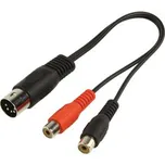 Valueline KABEL DIN5 samec - 2x RCA samice 0.20m