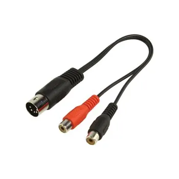 Počítač Valueline KABEL DIN5 samec - 2x RCA samice 0.20m