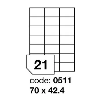 Samolepící etiketa Samolepící etikety Rayfilm Office 70x42,4 mm 100 archů R0103.0511