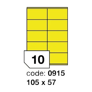 Samolepící etiketa Samolepící etikety Rayfilm Office 105x57 mm 100 archů, fluo žlutá, R0131.0915