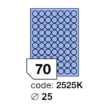 Speciální papír Samolepící etikety Rayfilm Office průměr 25 mm 100 archů, matně modrá, R0123.2525K