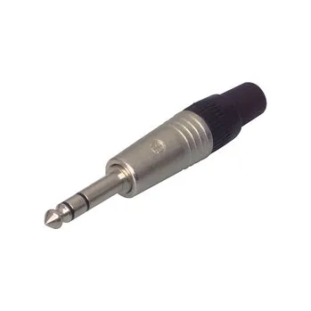 Elektrický konektor KONEKTOR JACK 6.3 stereo kovový s gumovou vývodkou