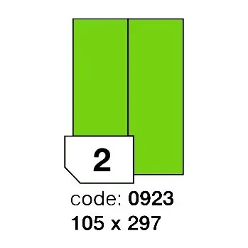 Samolepící etiketa Samolepící etikety Rayfilm Office 105x297 mm 100 archů, fluo zelená, R0130.0923