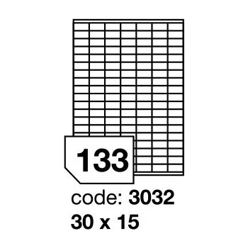 Kancelářské potřeby Samolepící etikety Rayfilm Synthetic 30x15 mm 100 archů, matné PE, R0503.3032A
