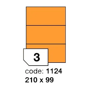 Papír Samolepící etikety Rayfilm Office 210x99 mm 100 archů, fluo oranžová, R0133.1124