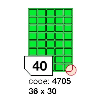 Speciální papír Samolepící etikety Rayfilm Office 36x30 mm 100 archů, matně zelená, R0120.4705