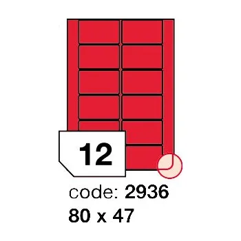 Speciální papír Samolepící etikety Rayfilm Office 80x47 mm 100 archů, matně červená, R0122.2936