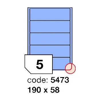 Samolepící etiketa Samolepící etikety Rayfilm Office 190x58 mm 100 archů, matně modrá, R0123.5473