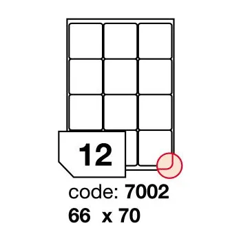 Samolepící etiketa Samolepící etikety Rayfilm Synthetic 66x70 mm 100 archů, stříbrné, R0555.7002A