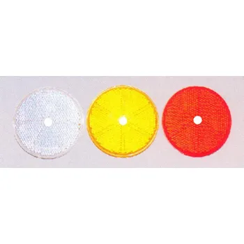 Odrazka kulatá 80mm bílá - samolepící s dírou