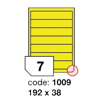 Samolepící etiketa Samolepící etikety Rayfilm Office 192x38 mm 100 archů, matně žlutá, R0121.1009