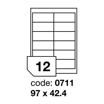 Samolepící etiketa Samolepící etikety Rayfilm Office 97x42,4 mm 100 archů R0103.0711