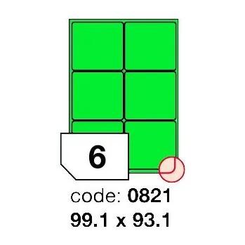 Kancelářské potřeby Samolepící etikety Rayfilm Office 99,1x93,1 mm 100 archů, matně zelená, R0120.0821