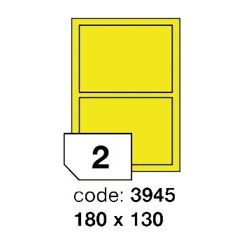Samolepící etiketa Samolepící etikety Rayfilm Office 180x130 mm 100 archů, fluo žlutá, R0131.3945