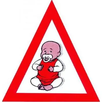 Samolepicí dekorace na vozidlo Samolepka dítě v autě - trojúhelník