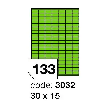 Samolepící etiketa Samolepící etikety Rayfilm Office 30x15 mm 100 archů, fluo zelená, R0130.3032