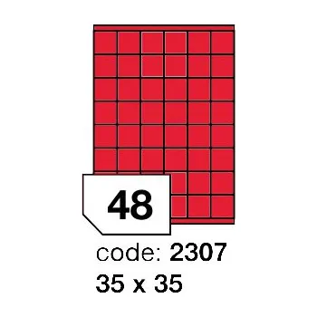 Speciální papír Samolepící etikety Rayfilm Office 35x35 mm 100 archů, matně červená, R0122.2307