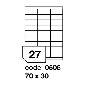Samolepící etiketa Samolepící etikety Rayfilm Office 70x30 mm 100 archů, laser, R0119.0505