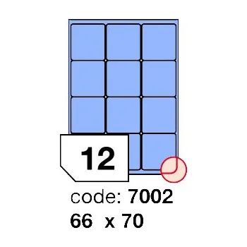 Samolepící etiketa Samolepící etikety Rayfilm Office 66x70 mm 100 archů, matně modrá, R0123.7002