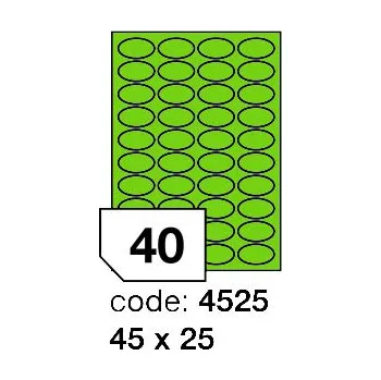 Samolepící etiketa Samolepící etikety Rayfilm Office 45x25 mm 100 archů, fluo zelená, R0130.4525