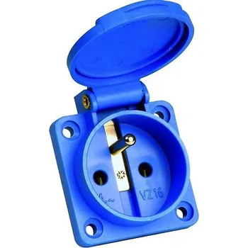 Elektrická zásuvka ZÁSUVKA NA PANEL IP44 S VÍČKEM