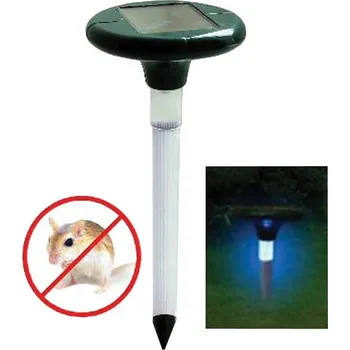 Odpuzovač zvířat VIBRAČNÍ A SOLÁRNÍ ODPUZOVAČ KRTKŮ A HRABOŠŮ S LED LAMPOU