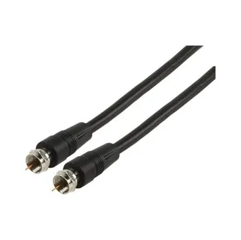 Anténní kabel Valueline KABEL F samec - F samec 20m - ČERNÝ