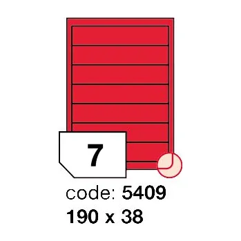 Samolepící etiketa Samolepící etikety Rayfilm Office 190x38 mm 100 archů, fluo červená, R0132.5409