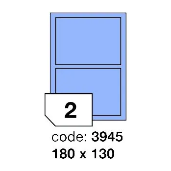 Papír Samolepící etikety Rayfilm Office 180x130 mm 100 archů, matně modrá, R0123.3945
