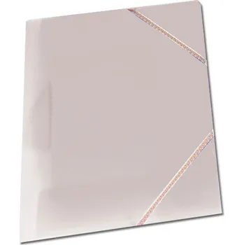 Mapa tříklopá OPALINE s gumou mléčná, desky na spisy s gumou