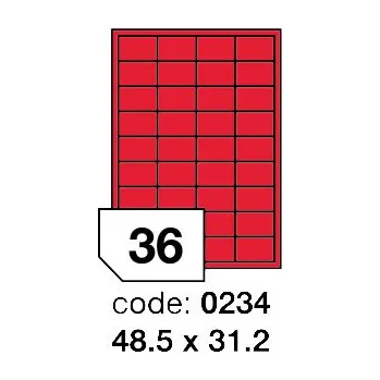 Samolepící etiketa Samolepící etikety Rayfilm Office 48,5x31,2 mm 100 archů, matně červená, R0122.0234