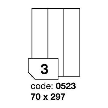 Papír Samolepící etikety Rayfilm Office 70x297 mm 100 archů R0103.0523