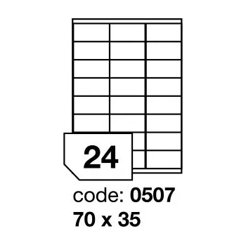 Samolepící etiketa Samolepící etikety Rayfilm Office 70x35 mm 100 archů R0103.0507