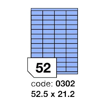 Kancelářské potřeby Samolepící etikety Rayfilm Office 52,5x21,2 mm 100 archů, matně modrá, R0123.0302
