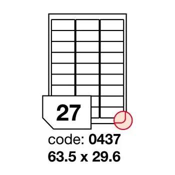 Samolepící etiketa Samolepící etikety Rayfilm Office 63,5x29,6 mm 100 archů, laser, R0119.0437