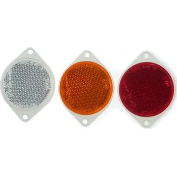 Odrazka kulatá 85mm bílá - 2 x díra