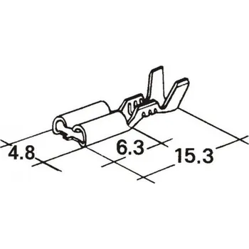 Auto elektroinstalace Zásuvka plochá 4,8mm - dutinka -