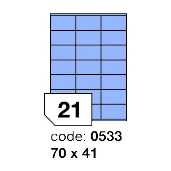 Kancelářské potřeby Samolepící etikety Rayfilm Office 70x41 mm 100 archů, matně modrá, R0123.0533