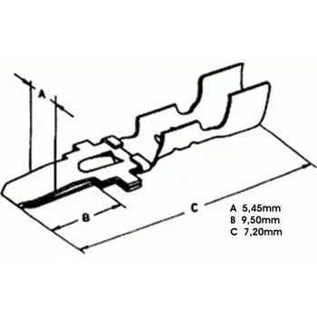 Auto elektroinstalace Zástrčka plochá 5,45mm jazýček -kolík-