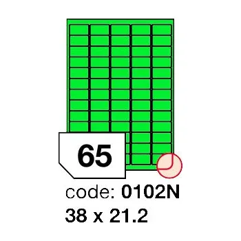 Samolepící etiketa Samolepící etikety Rayfilm Office 38x21,2 mm 100 archů, matně zelená, R0120.0102N