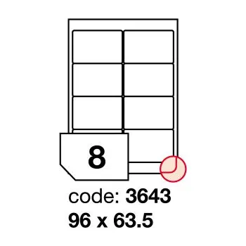 Samolepící etiketa Samolepící etikety Rayfilm Office 96x63,5 mm 100 archů R0103.3643