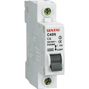 modulární přístroj a rozvaděč JISTIČ 1 FÁZOVÝ 230V/6A/C DZ47 NA DIN LIŠTU