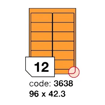 Papír Samolepící etikety Rayfilm Office 96x42,3 mm 100 archů, fluo oranžová, R0133.3638