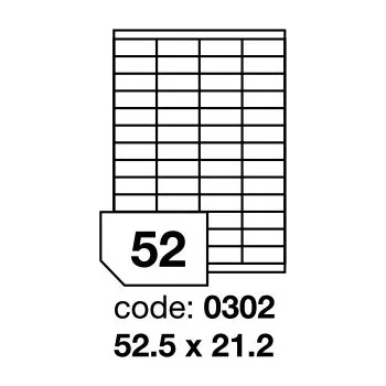 Samolepící etiketa Samolepící snímatelné etikety Rayfilm Office 52,5x21,2 mm 100 archů R0102.0302
