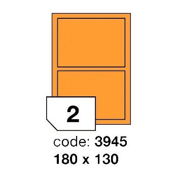 Samolepící etiketa Samolepící etikety Rayfilm Office 180x130 mm 100 archů, fluo oranžová, R0133.3945