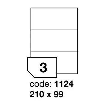 Samolepící etiketa Samolepící etikety Rayfilm Office 210x99 mm 100 archů R0103.1124